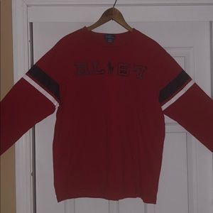 Red Polo long sleeve graphic tee.